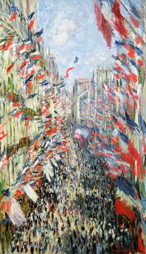 The Rue Montorgueil, Paris, Celebration of June 30 by Claude Monet