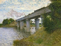 Eisenbahnbrücke bei Argenteuil von Claude Monet