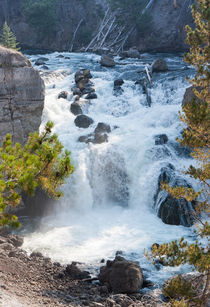 Yellowstone Firehole River Cascade by John Bailey