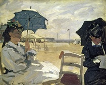 Der Strand von Trouville von Claude Monet