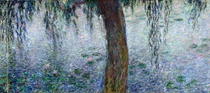 Seerosen mit Trauerweiden, Detail rechts von Claude Monet