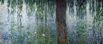 Seerosen mit Trauerweiden, Detail links von Claude Monet