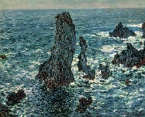 Felsen auf Belle Ile von Claude Monet