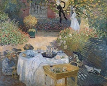 Das Mittagessen Monets Garten in Argenteuil von Claude Monet