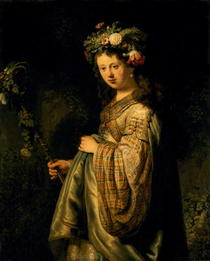 Saskia as Flora by Rembrandt Harmenszoon van Rijn
