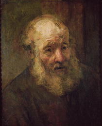 Head of an Old Man by Rembrandt Harmenszoon van Rijn