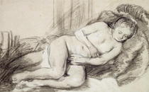 Liegender Frauenakt von Rembrandt Harmenszoon van Rijn