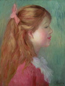 Young girl with Long hair in profile by Pierre-Auguste Renoir