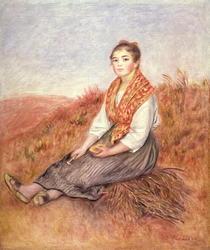 Frau mit Kaminholz von Pierre-Auguste Renoir