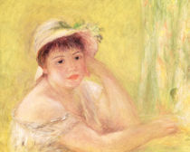 Frau mit Strohhut von Pierre-Auguste Renoir