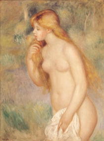 Badende, stehend von Pierre-Auguste Renoir
