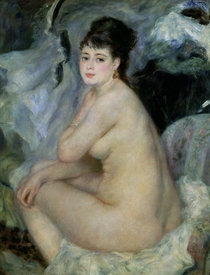 Akt, auf dem Sofa sitzend von Pierre-Auguste Renoir