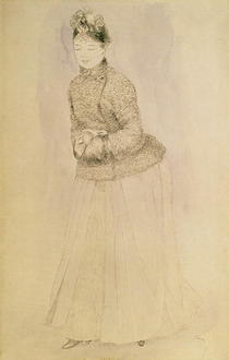 Frau mit Muff von Pierre-Auguste Renoir