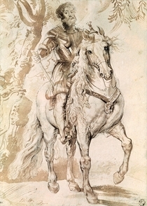 Study for an equestrian portrait of the Duke of Lerma by Peter Paul Rubens