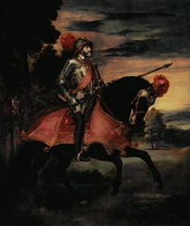 Karl V reitend von Tiziano Vecellio