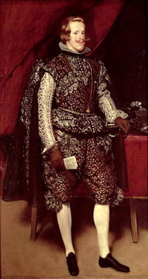 Philip der IV von Spanien in Braun und Silber von Diego Rodriguez de Silva y Velazquez