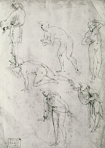 Six Figures, Study for an Epiphany by Leonardo Da Vinci