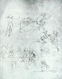 Study of figures for `The Adoration of the Magi` by Leonardo Da Vinci