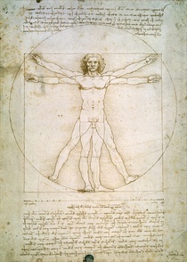 Der vitruvianische Mensch von Leonardo Da Vinci