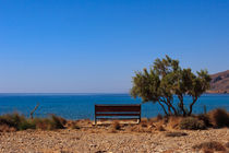 Bench at coast - Crete - Greece by Jörg Sobottka