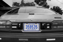 Car plate - Costa Rica - black and white von Jörg Sobottka