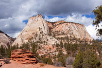 Red And White Landscape by John Bailey