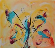 Butterfly on yellow by Ursula E. Rettich
