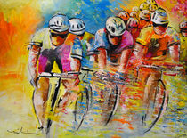 Le Tour de France Acrylics 03 by Miki de Goodaboom