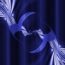Digitale Blüte dunkelblau von Christine Bässler