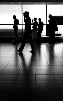 Silhouette at airport by creativemarc