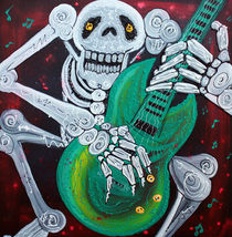 Skeleton Guitarist by Laura Barbosa