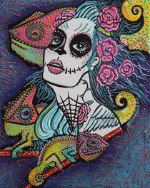 Chameleon Sugar Skull von Laura Barbosa