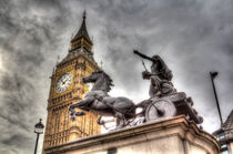 Big Ben and Boadicea Statue by David Pyatt