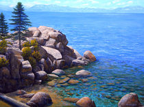 ROCKS AND WATER LAKE TAHOE by Frank Wilson