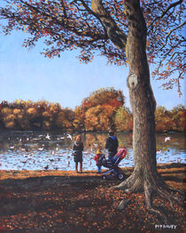 Feeding the Ducks at Southampton Common by Martin  Davey