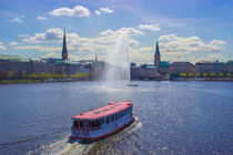 Alsterschipper auf der Binnenalster Hamburg von Dennis Stracke