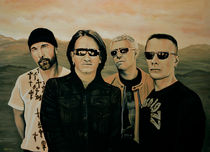 U2 Silver And Gold Painting von Paul Meijering