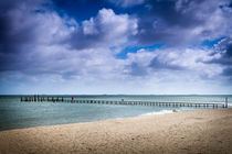 Steg unter Wasser am Strand von Wyk auf Föhr von Fotos von Föhr Konstantin Articus