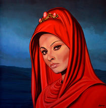 Sophia Loren painting by Paul Meijering