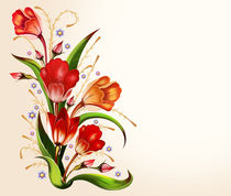 Beautiful background with tulips  von larisa-koshkina