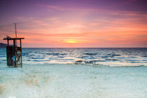 Sonnanaufgang am Strand von Cala Millor Mallorca von Dennis Stracke