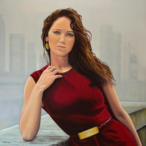 Jennifer Lawrence painting by Paul Meijering
