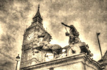 Big Ben and Boadicea Statue  by David Pyatt