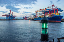 Containerumschlag im Hamburger Hafen Waltershof von Dennis Stracke