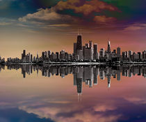 City Skyline Dusk by Peter  Awax