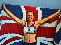 Jessica Ennis-Hill painting by Paul Meijering
