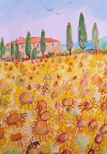 Sonnenblumen in der Toskana von Ingrid  Becker