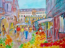 Blumenmarkt in Wiesbaden by Ingrid  Becker