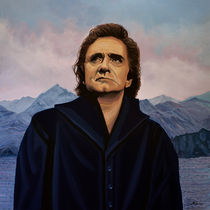 Johnny Cash painting von Paul Meijering