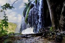 Waterfall in the National Park of Plitvice Lakes in Croatia von Helmut Schneller